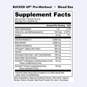 Bucked Up Pre-Workout - Blood Raz